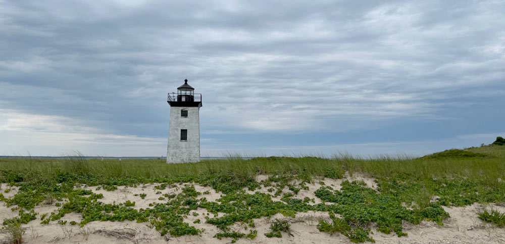 Long Point lighthouse guards the entrance of Provincetown Harbor.